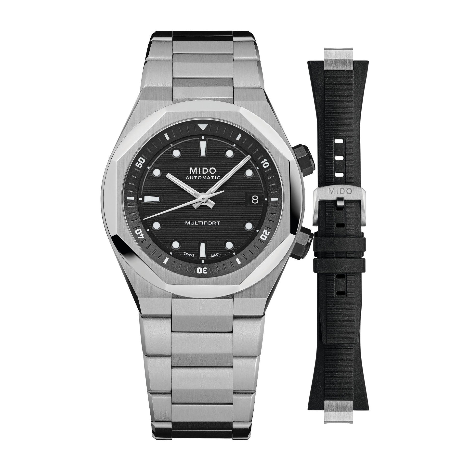 Multifort 8 Two Crowns 40mm + Kautschukband M047.507.11.051.00