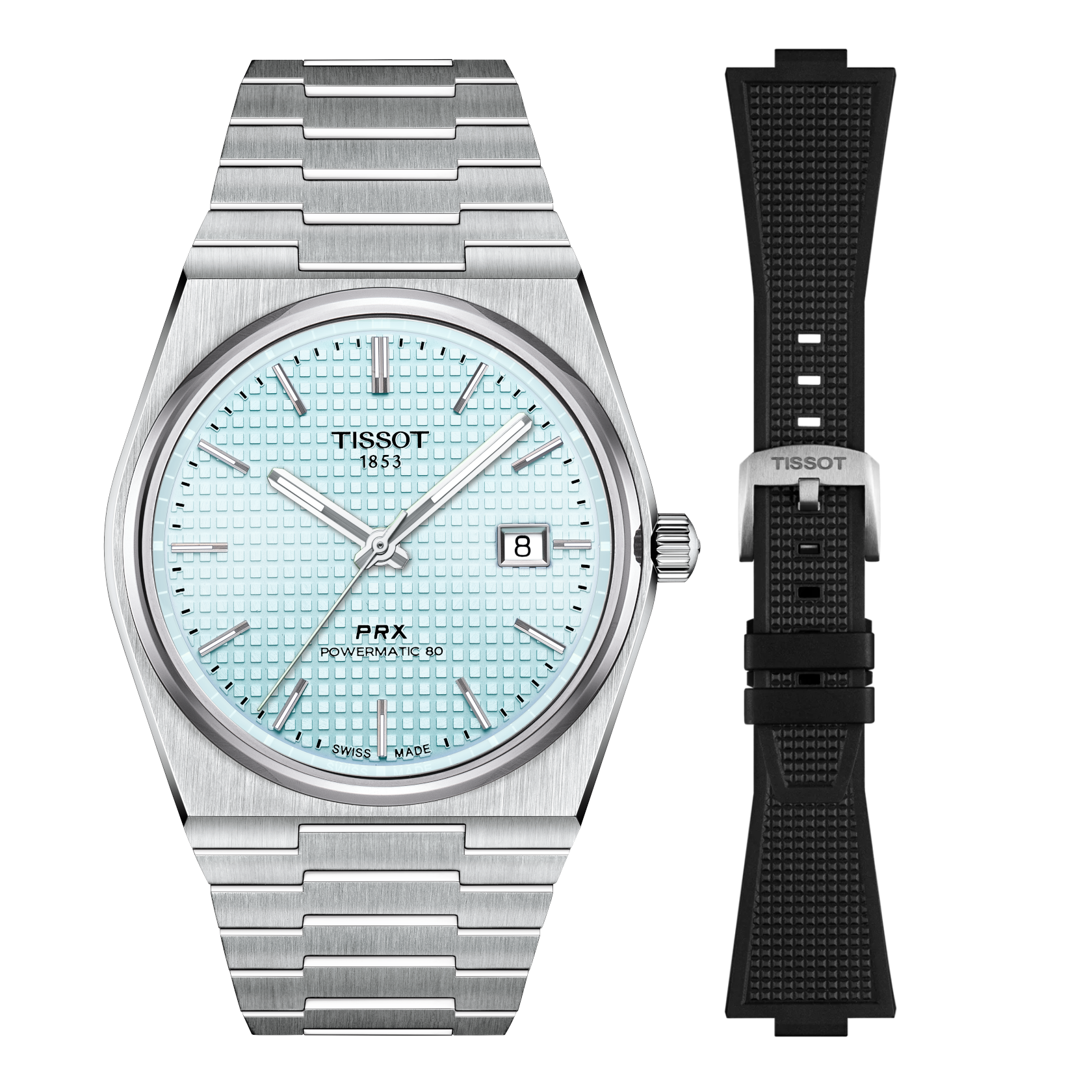 Tissot PRX Powermatic 80 Set + Kautschuk Band