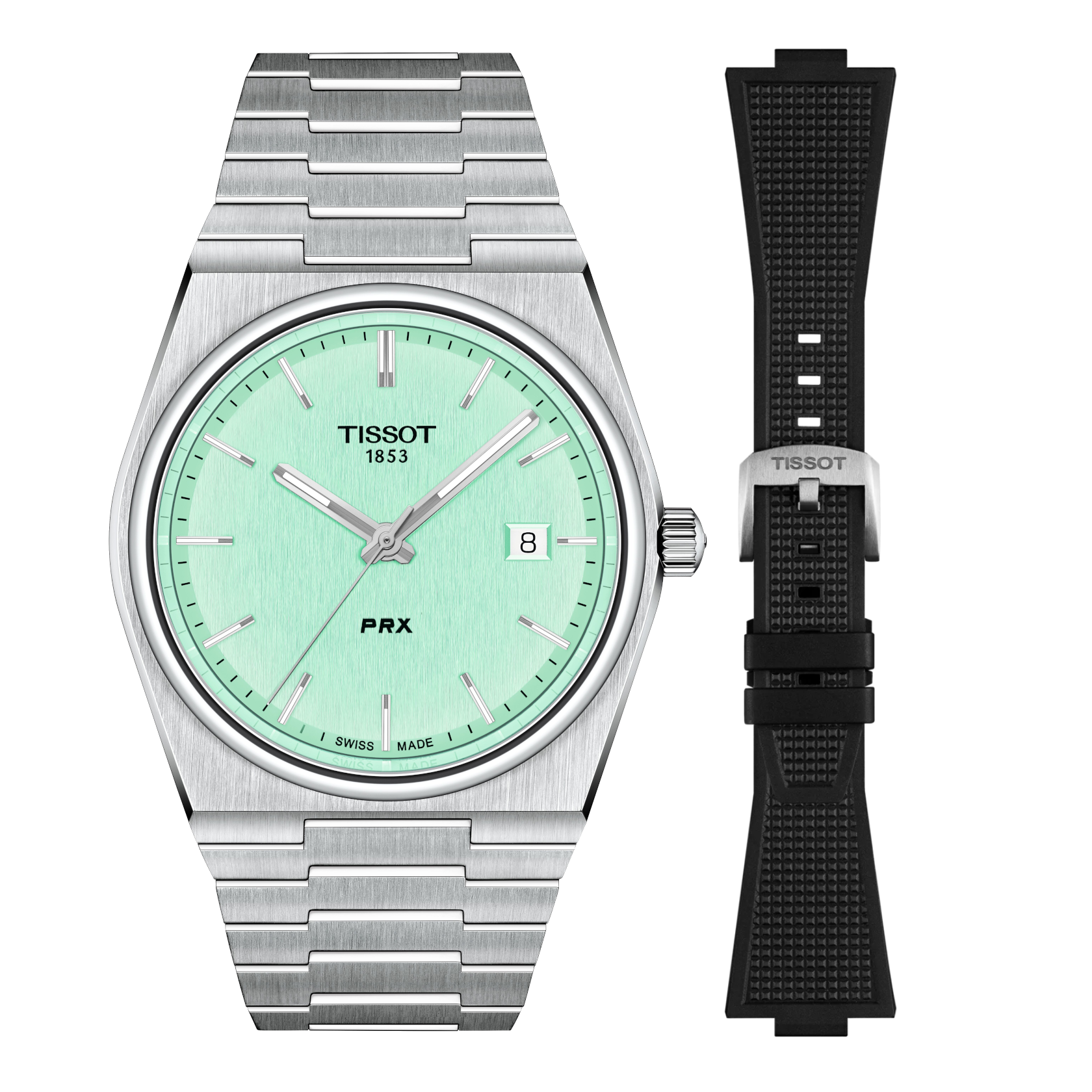 Tissot PRX Set + Kautschuk Band