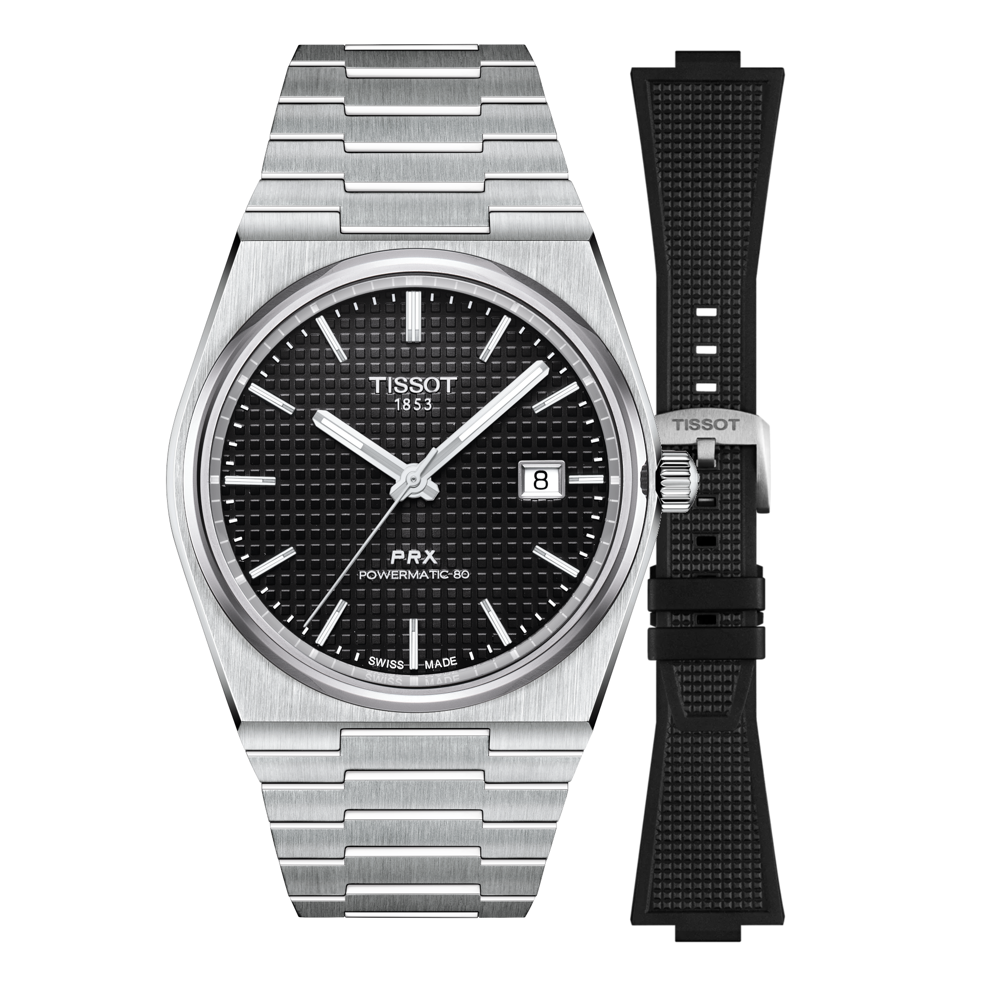 Tissot PRX Powermatic 80 Set + Kautschukband