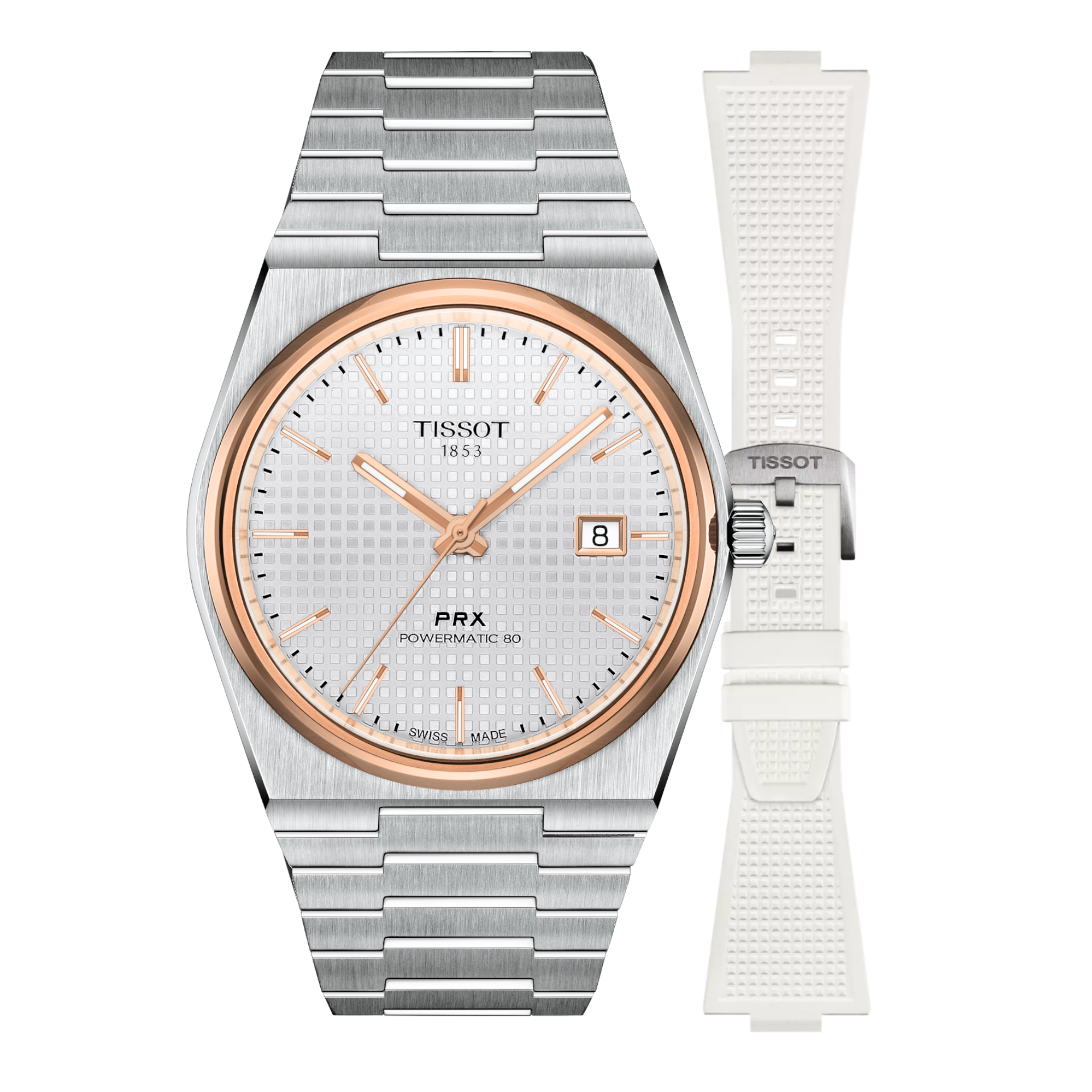 Tissot PRX Powermatic 80 Set + Kautschuk Band