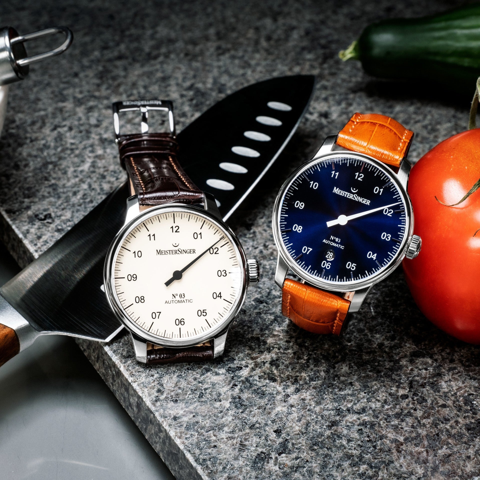 Meistersinger No.03 Elfenbein 43mm AM903